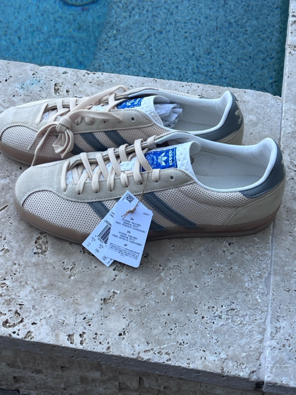 adidas Men’s Gazelle Indoor Pro Cream and Grey